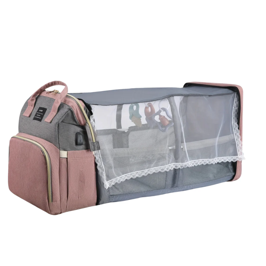 SleepGo™ – Dönüştürülebilir Beşikli Akıllı Anne Sırt Çantası