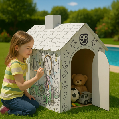 Boyanabilir Dev Karton Boyama & Oyun Evi (Aktivite Çadırı)
